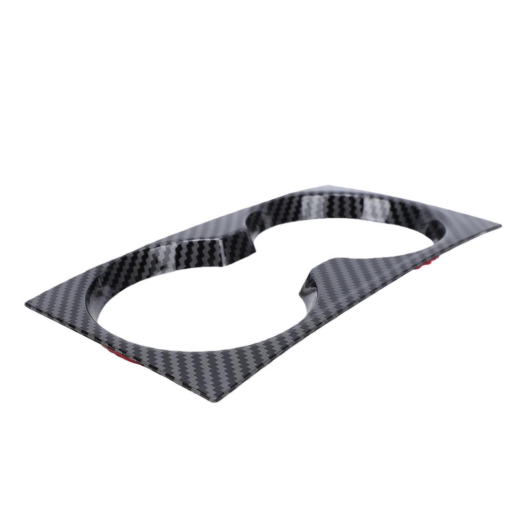 Water Cup Holder Panel Cover Trim Black Carbon Fiber Style Waterproofing Replacement for Mazda 3 2020