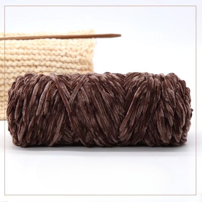 500g Chenille Soft Velvet Yarn Cotton Wool Yarn Crochet Yarn DIY Handmade Scarf Sweater Coat Blankets for Knitting Crafts