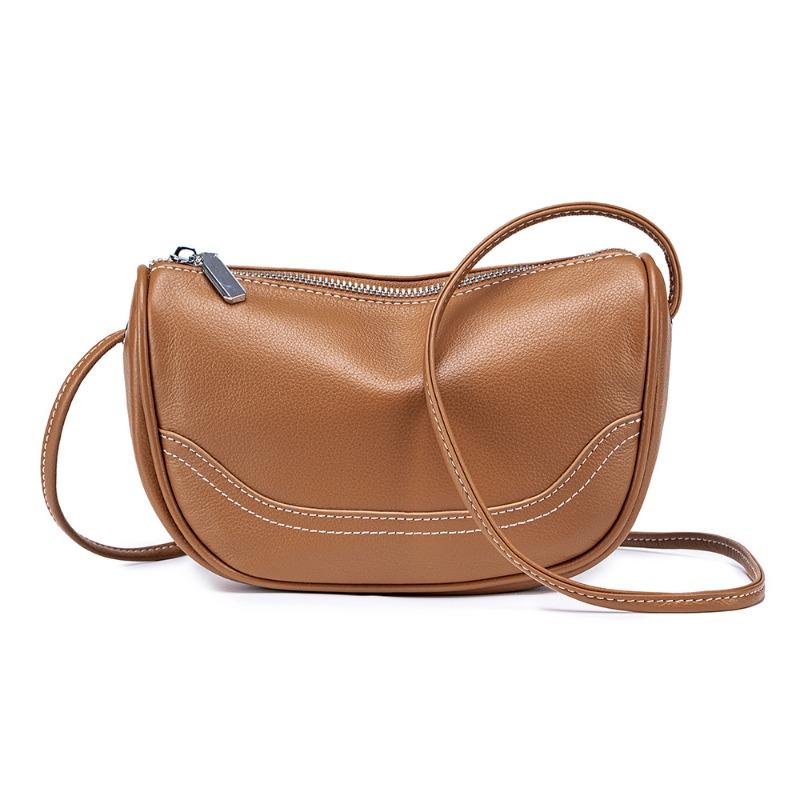 New niche design bag women's retro shoulder armpit bag versatile messenger dumpling bag leather lightweight shell bag