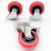 Shengxiang Eco-friendly Medium PVC Red Swivel & Fixed Caster Wheel