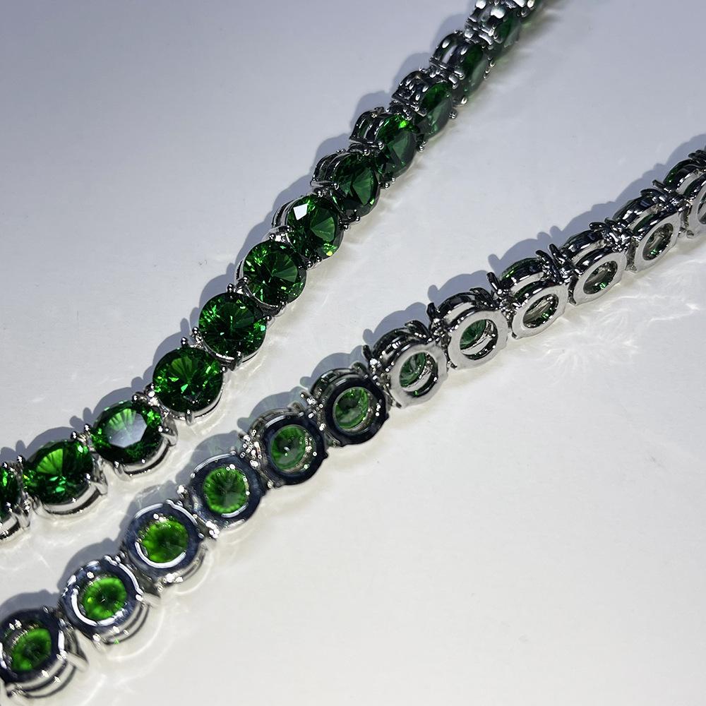 Emerald Green Zirconia Tennis Necklace