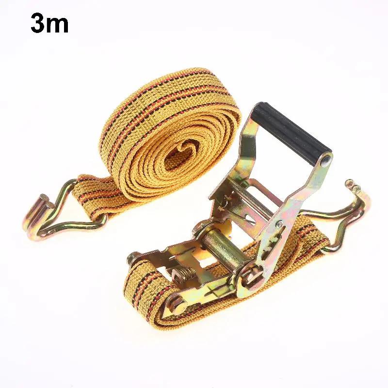 Lashing Belt Ratchet Straps 2/3/4/6m with Double Hook for Secure Truck Cargo Binding