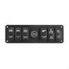 6 Gang Rocker Switch Panel 1224V 6Switch Wired Harness Vehicle Accessory Controller