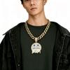 Alloy Supply Hip Hop Cuban Chain Full Diamond Coldfaceemoji Emoji Pendant Jewelry