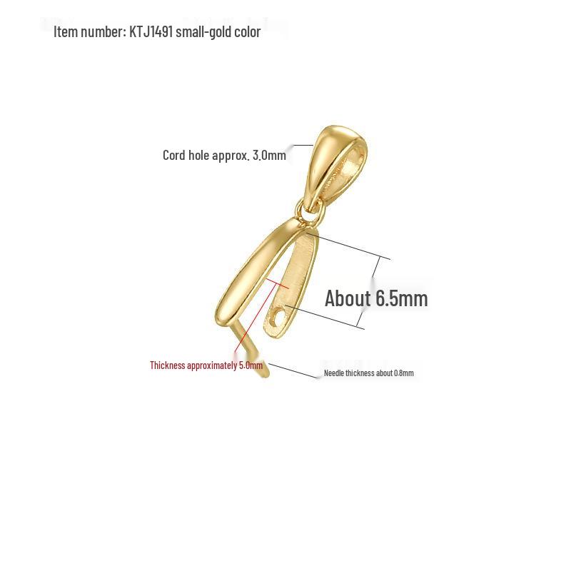 

Sterling Silver Safety Clip Jade Pendant DIY Clasp Buckle