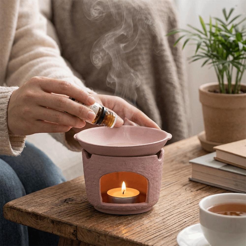 Ceramic Incense Burner Removable Bowl Aromatherapy Stove Diffuser Oil Burners Tea Ceremony