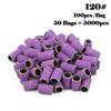 5000pcs Nail Art Sanding Bands 80# 120# 180# 240 Grinder Band for Manicure Drill Machine Removing Gel Varnish Pedicure