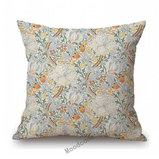 British Art Uk Artist William Morris Flower Pattern Floral Design Elegant Home Decorative Sofa Throw Pillow Case Cushion Cover