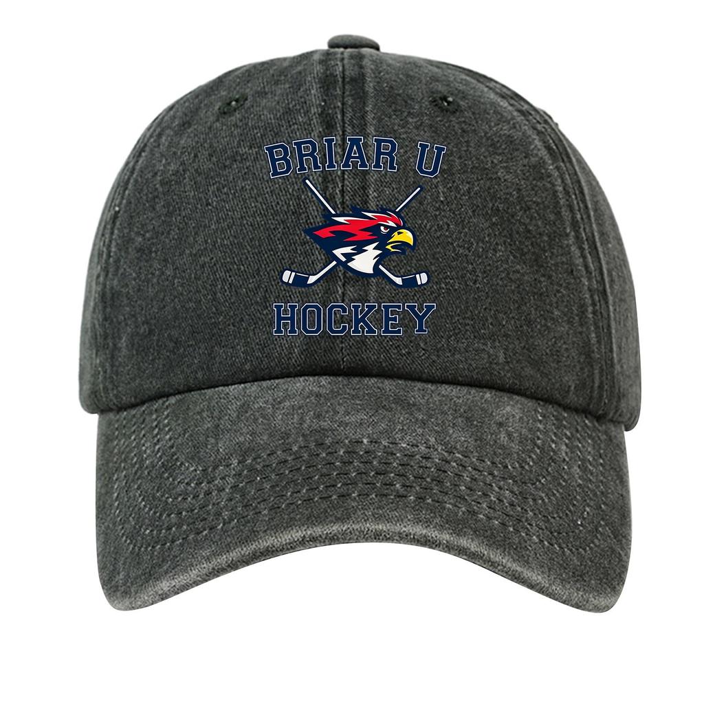 Washed Cotton Baseball Cap Soft Top Vintage Style Adjustable Denim Hat with Embroidered Logo and Distressed Finish for Casual Wear