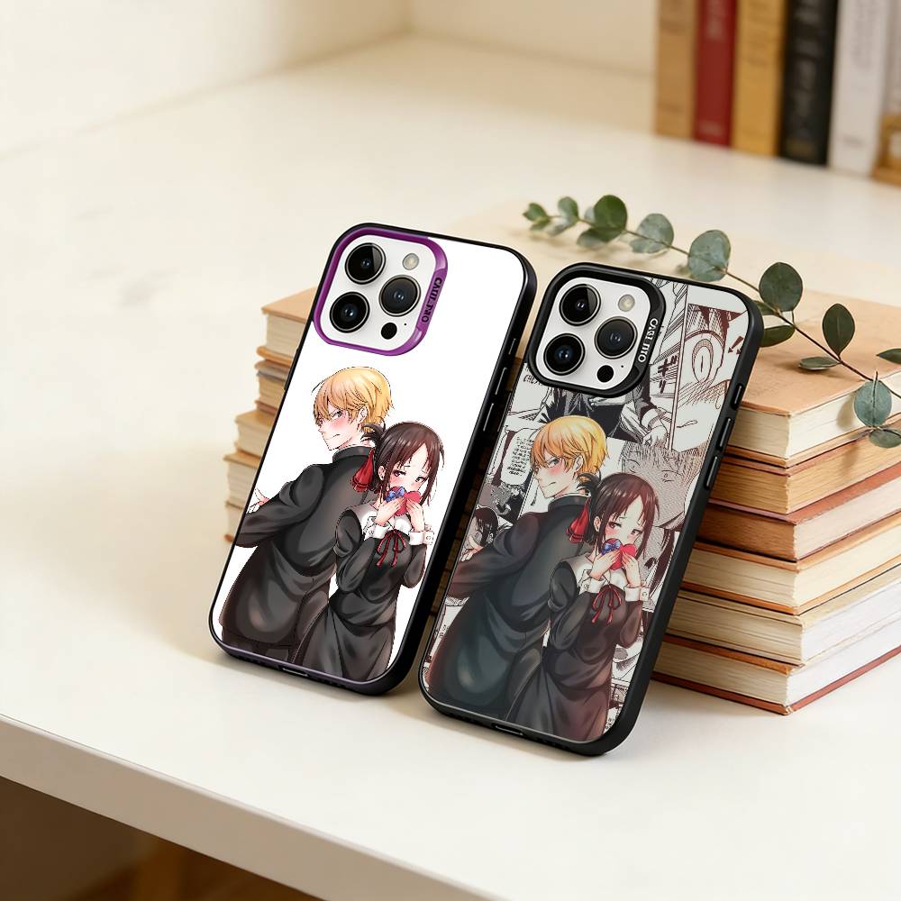 Liebe Kaguya-sama Handyhülle Für iPhone 17,16,15,14,13,12,11 Plus,Pro Max,XS,Bunte Silber Schwarz Hülle