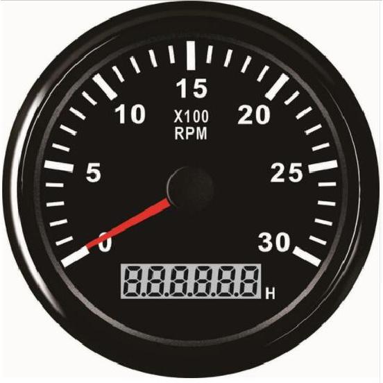 Diesel Engine Car Truck Marine Tachometer Car Truck Boat Tacho Gauge 85mm 9-32V Digital Hourmeter 0-3000RPM