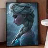 Disney Diamond Art Painting Kit – Elsa Crying In Rain Scene, Sparkling Craft, Home Wall Decor, Handmade Gift