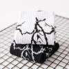 Harajuku Hip-Hop Street Sports Skate Socken Tie Dye Blitz Designer Fröhliche Weiße Socken Damen