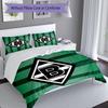 3pcs Borussia Mönchengladbach LOGO Pattern Bedding Set Duvet Cover Set Includes Duvet Cover &pillowcases, Perfect All Season Bedroom Decoration & Gift