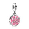 Heart-Shaped Text Multiple Series Charm Bead Pendant Applicable To Original Plating Copper Jewelry&Diy Making Fine Gift