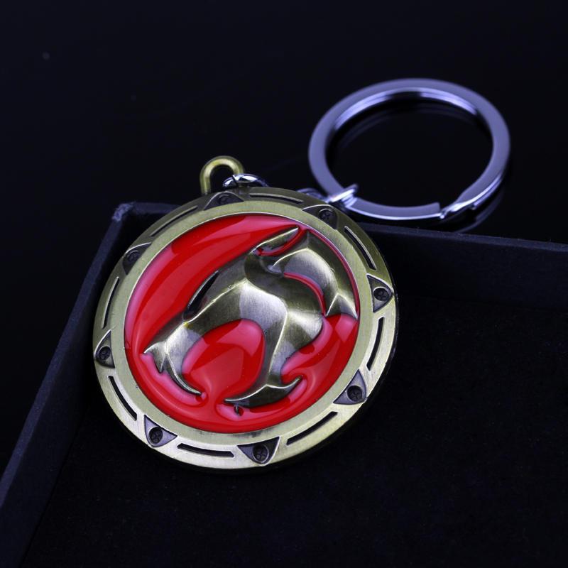 Thunder Cat Warrior Alloy Keychain with Logo and Enamel Finish