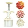 Florals Dessert Molds Press for Mini Mooncakes and Bean Cakes, 2 Pattern Stamps Plates, Manual Pastry Press for Home Cook and Family Treat Preparation