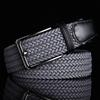 Trendy Youth Elastic Woven Canvas Belt with Pin Buckle for Golf & Military Training