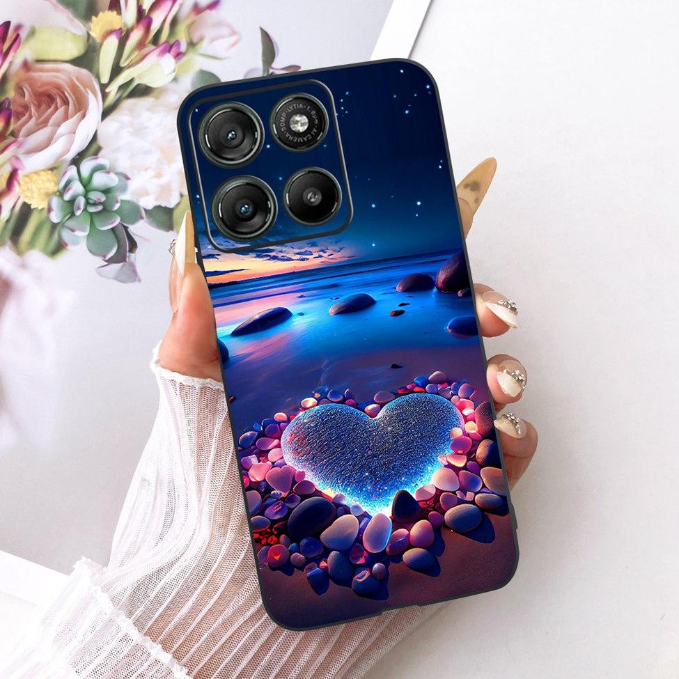Black Case For Motorola Moto G77 Cover XT2621-4 Fashion Butterfly Cute Luxury Painted Silicone Casing For Moto G77 Motorola G77