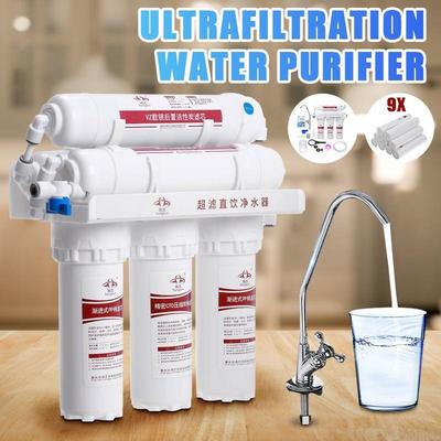 Sistema Purificador de Agua por Ultrafiltración de 6 Etapas 3+3 Purificador de Grifo para Cocina Doméstica Filtración de Agua Potable Filtro de Agua Doméstico