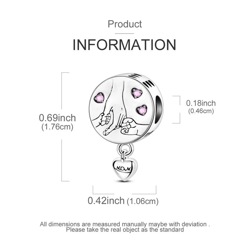 Charms Coppergreat Motherly Love And Parent-Child Beads Fit Charms Plataoriginal Bracelet Women Jewellery Making Gifts