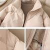 Cappotto Invernale Corto da Donna, Abbigliamento a Panino Stile Coreano con Imbottitura Spessa in Cotone, Capospalla alla Moda