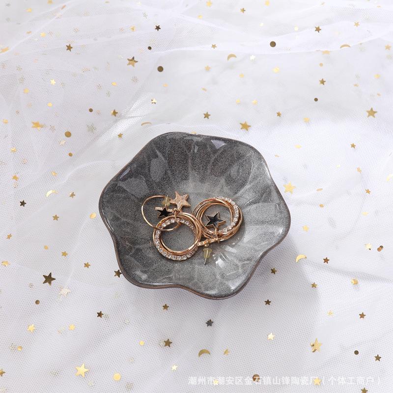 Japanese Kiln-Glaze Ceramic Jewelry Display and Sushi Sauce Dish