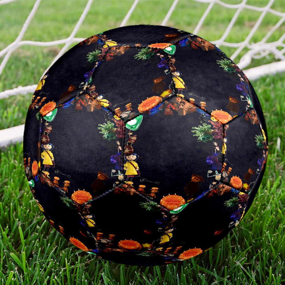 Coraline Print Size 5 Soccer Ball, Standard Match Football for Sports Game and Team Practice, Ideal Gift for Soccer Fans