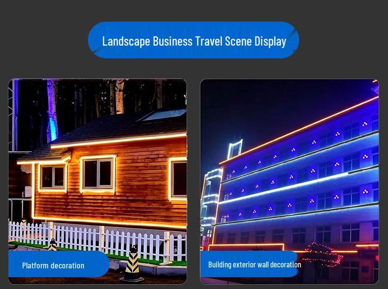 Waterproof Outdoor RGB LED Strip Lights with Remote Control