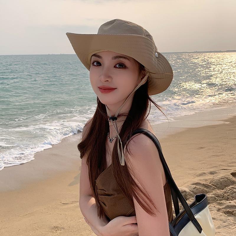 1 Summer Women's Outdoor Fashion Solid Color Fisherman's Hat