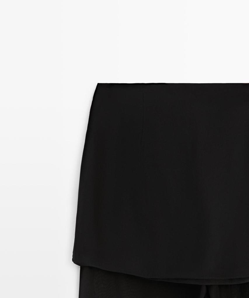 Masimodutti Fluid Contrast Silk Pants