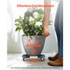 VEVOR 1/2 Packs Trash Can Dolly 400 Lbs Round Roller Base 15-22.8 In Adjustable with 4 Lockable Wheels Plant Caddy Rolling Cart