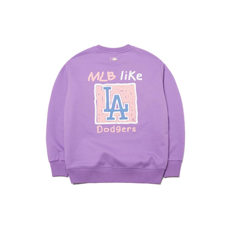 MLB Los Angeles Dodgers Sweatshirt Unisex Light Purple 3AMTL0414-07LDS M