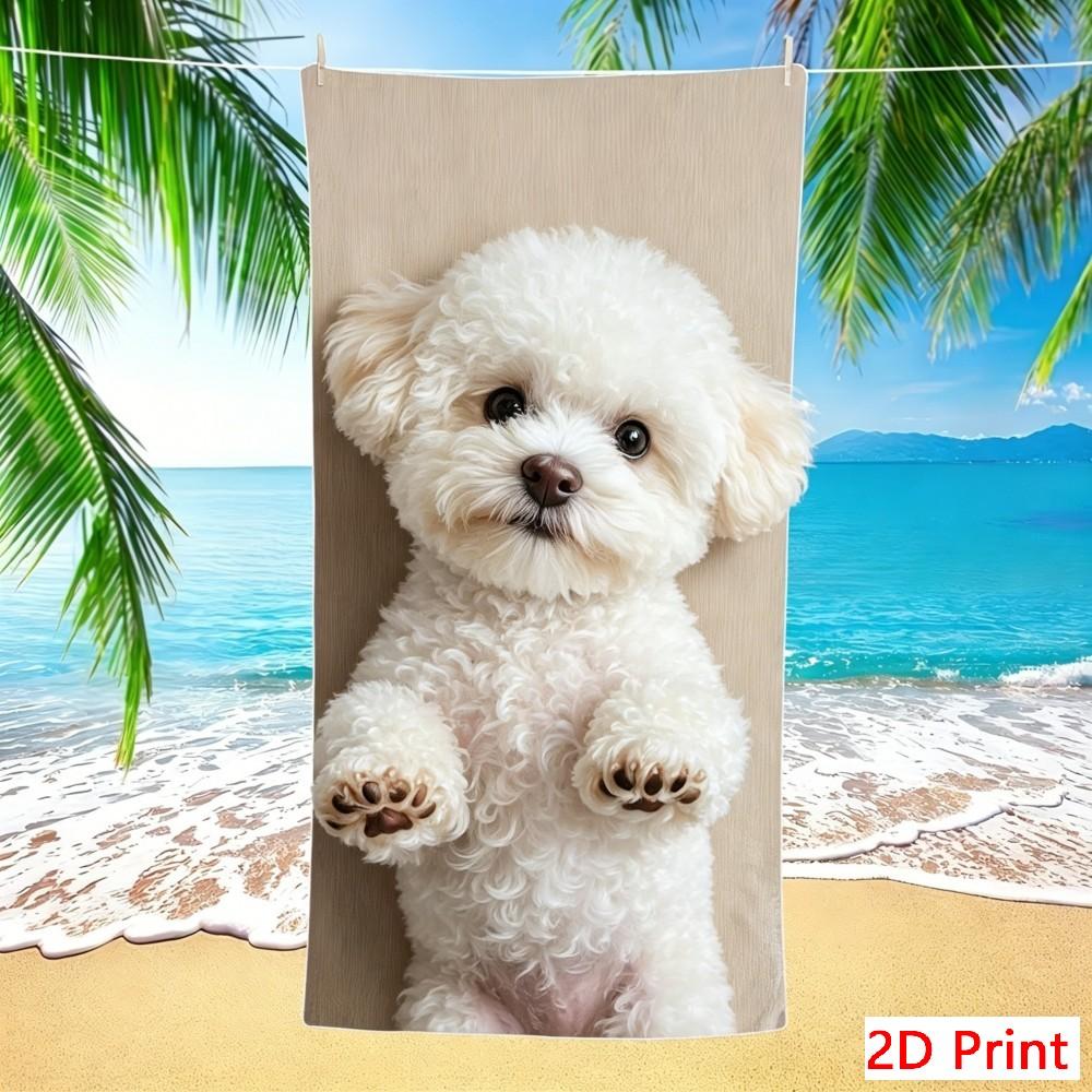 Sand Free Beach Towel Large Puppy Microfiber Bath Towel Quick Dry Super Absorbent XL Swim Blanket Outdoor Picnic Pool Mat