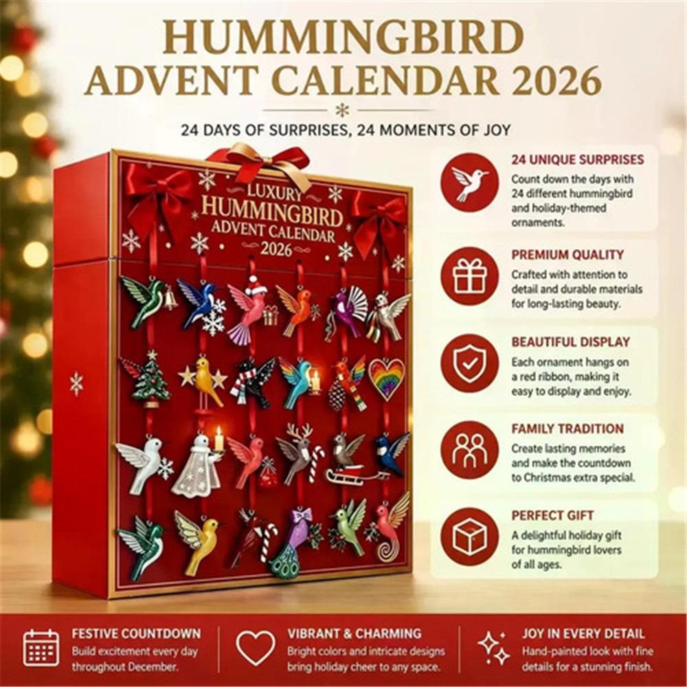 2026 Christmas Advent Calendar, Hummingbird Hanging