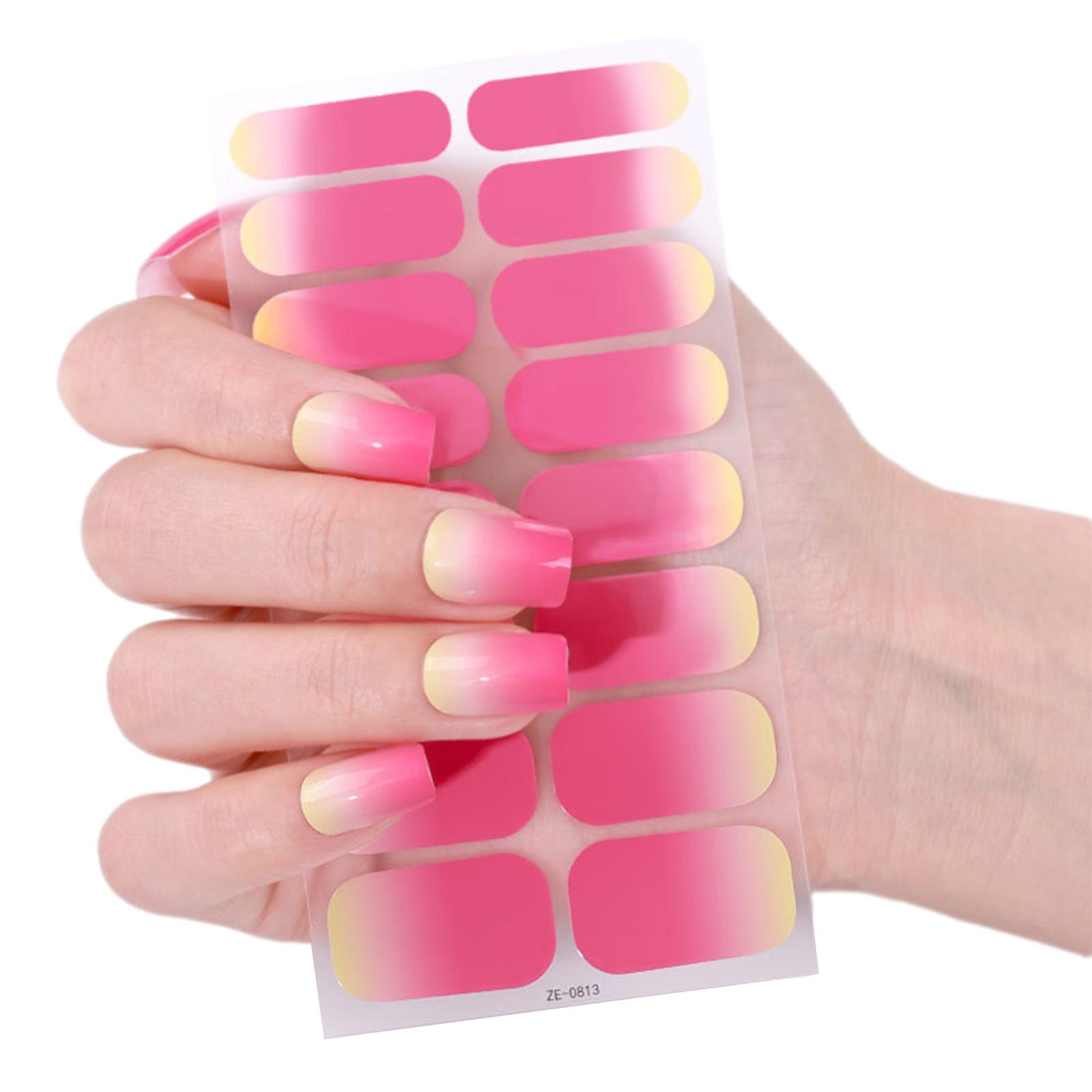 

Французские типсы Гелевые полоски для ногтей Блестящие гели Наклейки для ногтей Милые полоски для ногтей Гелевые обертывания для ногтей Наклейки для дизайна ногтей 9