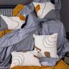 Yellow Abstract Handmade Geometric Embroidery Pillow Cover Home Decor Cushion Cover PillowCase Pillow Sham 30x50cm/45x45cm