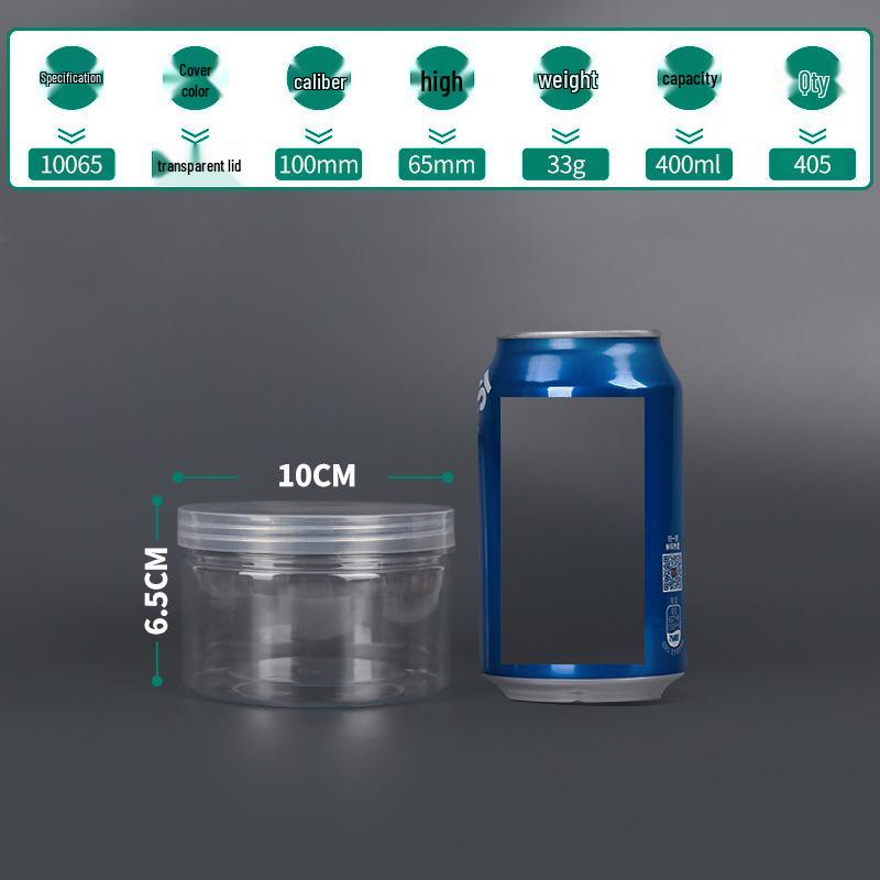 Transparent PET Airtight Plastic Snack Jar