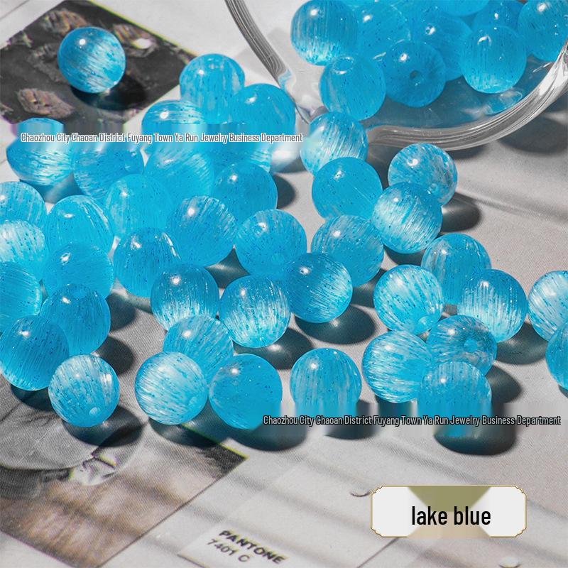 8mm Frosted Macaron Cat's Eye Glass Beads for DIY Jewelry Making