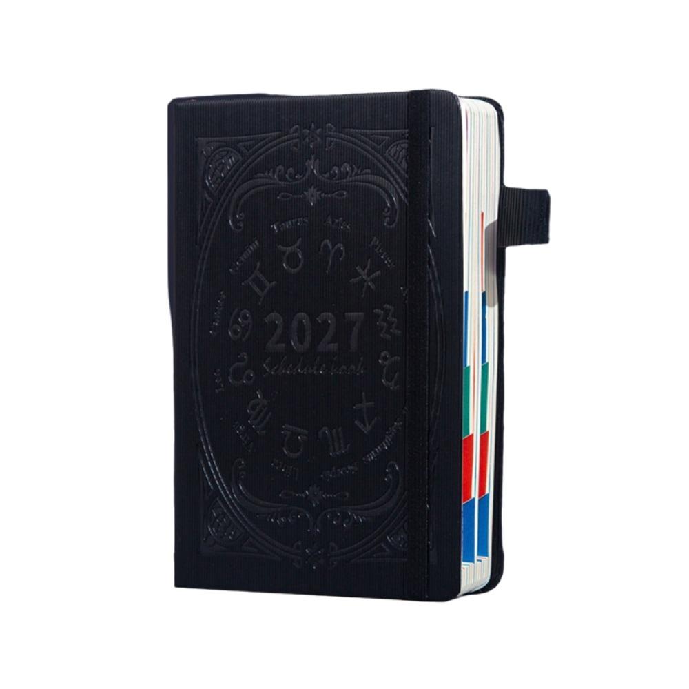 PU Leather Schedule Planner Notepad English Office Work Planner  Stationery