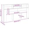VidaXL Headboard Cabinet Artisan Oak 200x19x103.5 Cm 856875