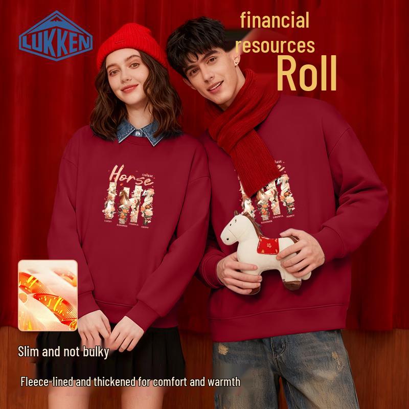 

LUKKEN Floral World Fleece-Lined Couple s Sweatshirt 2XL