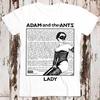 Adam and the Ants Lady Tee Top Vintage Unisex Ladies T Shirt 8341