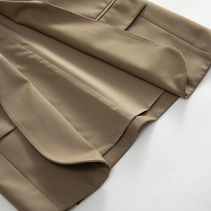 Elegante Fashionável Minimalista Estiloso Roupa Exterior Feminina Tendência Estilo Coreano Blazer Conjunto Colete Fibra de Poliéster