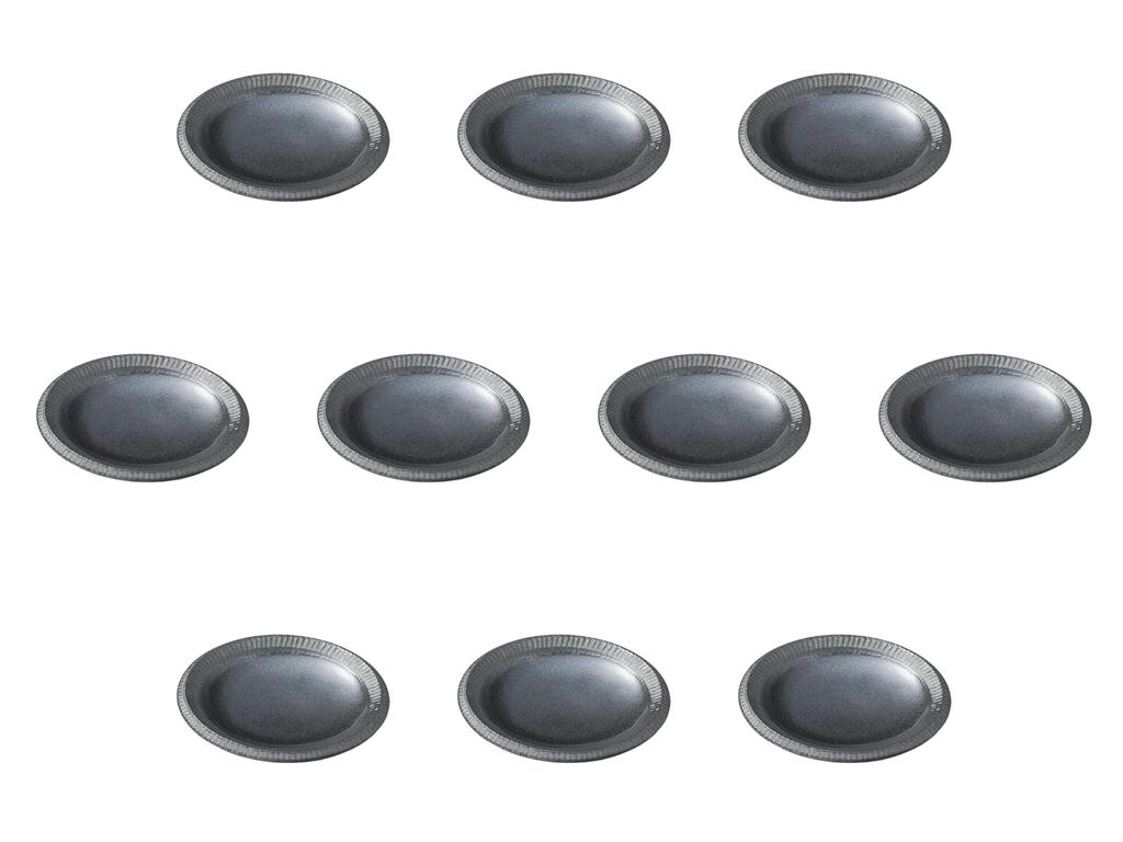 Set of 10 Iron Crystal Plates x Side Plates Setomonohonpo Silver-Colored 4.0 [14 2.1 cm]