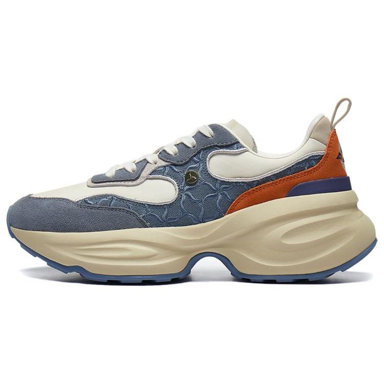 Li-Ning 1990 Yunshang Classic Retro Sports Shock Absorbing Wear Resistant Non-Slip Low Top Running Shoes Women sneaker Gray Tea Red ALJT054-4 37⅔