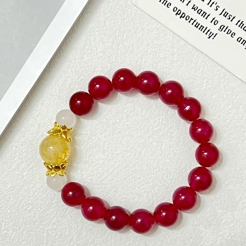 10mm Round Beaded Bracelet for Women Handmade Natural Stone Stretch Bangle DIY Jewelry Gifts