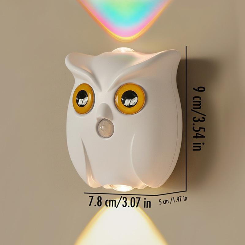 Smart Sensor Night Light Wireless Magnetic Corridor Passage Color Wall Lamp Rechargeable Owl Table Lamp Customizable