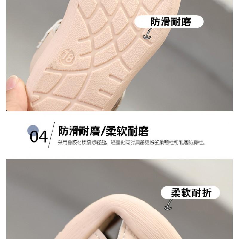 Baby Soft Sole Closed-Toe Sandals Toddlers Ages 1-3 Years Cartoon Design PU Upper PVC Footwear