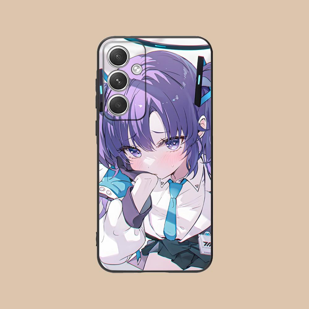 Blue Archive Yuuka Matte Mobile Phone Case for Samsung Galaxy S26 S25 S24 S23 S22 S21 S20 Note20 Plus FE Ultra Colorful Cover
